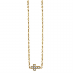 Sydney Evan Yellow Gold Mini Diamond Cross Necklace | Oster Jewelers