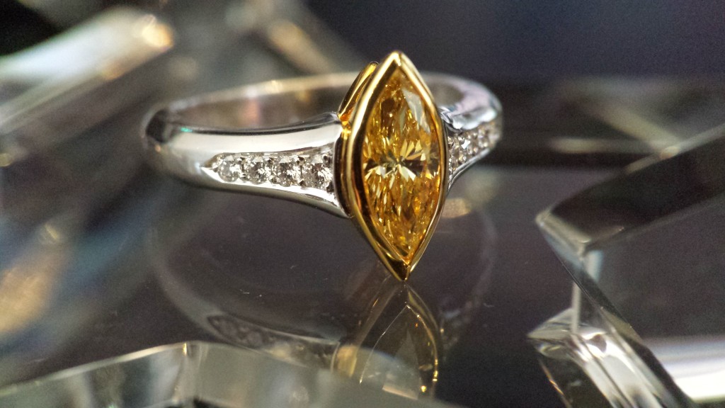 Louis Glick Marquise Yellow Diamond Ring | Oster Jewelers Blog