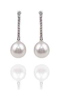Oster Pearls South Sea Pearl and Diamond Earrings | Oster Jewelers