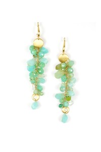 Samantha Louise 18K Gold, Blue Opal & Chrysoprase Dangle Earrings | Oster Jewelers Blog
