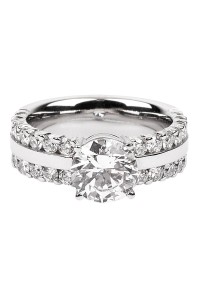 Furrer Jacot Lucienne Diamond 2 Row Platinum Semi-Mount Ring | Oster Jewelers Blog