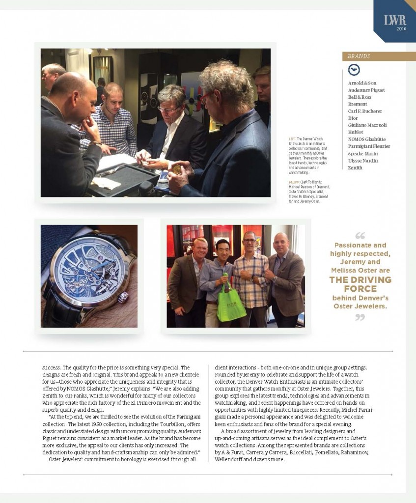 Oster Jewelers in iW Magazine | Oster Jewelers Blog
