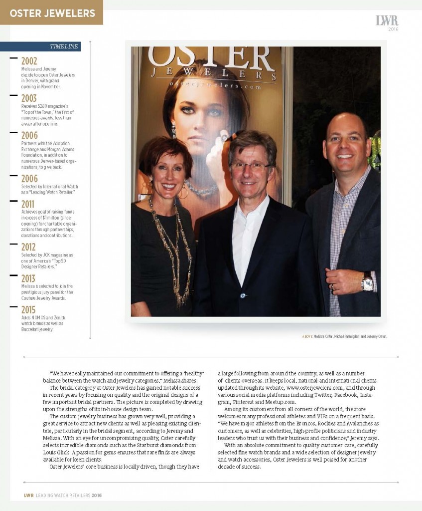Oster Jewelers in iW Magazine | Oster Jewelers Blog