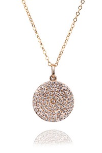 Oster Collection 0.80ctw Pave Diamond Disc Pendant Necklace | Oster Jewelers