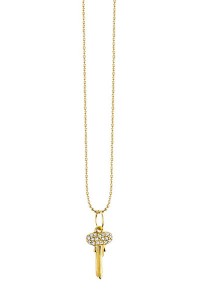 Sydney Evan Yellow-Gold & Diamond Mini Key Necklace | Oster Jewelers