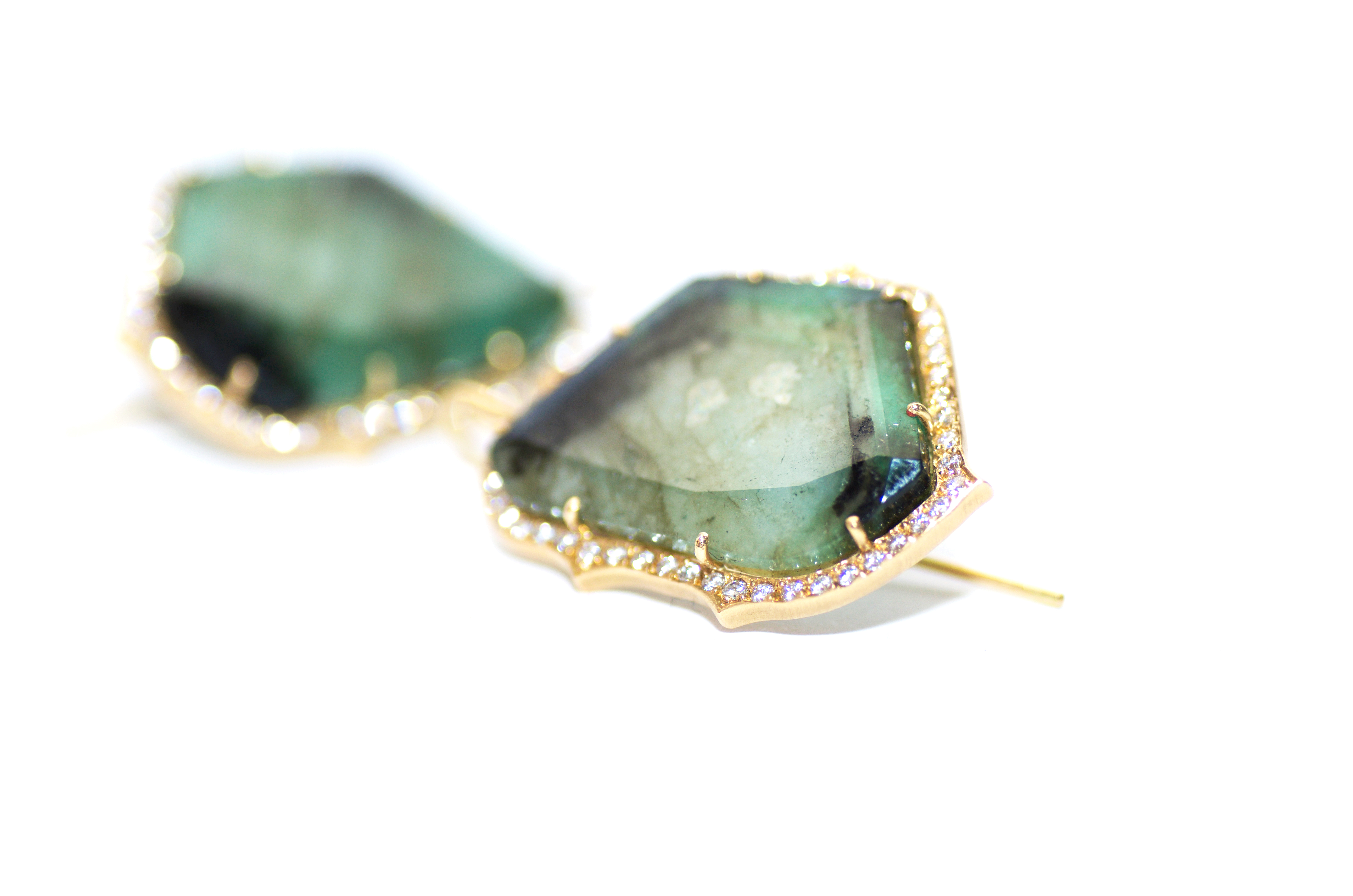 Sylva & Cie Emerald Earrings 