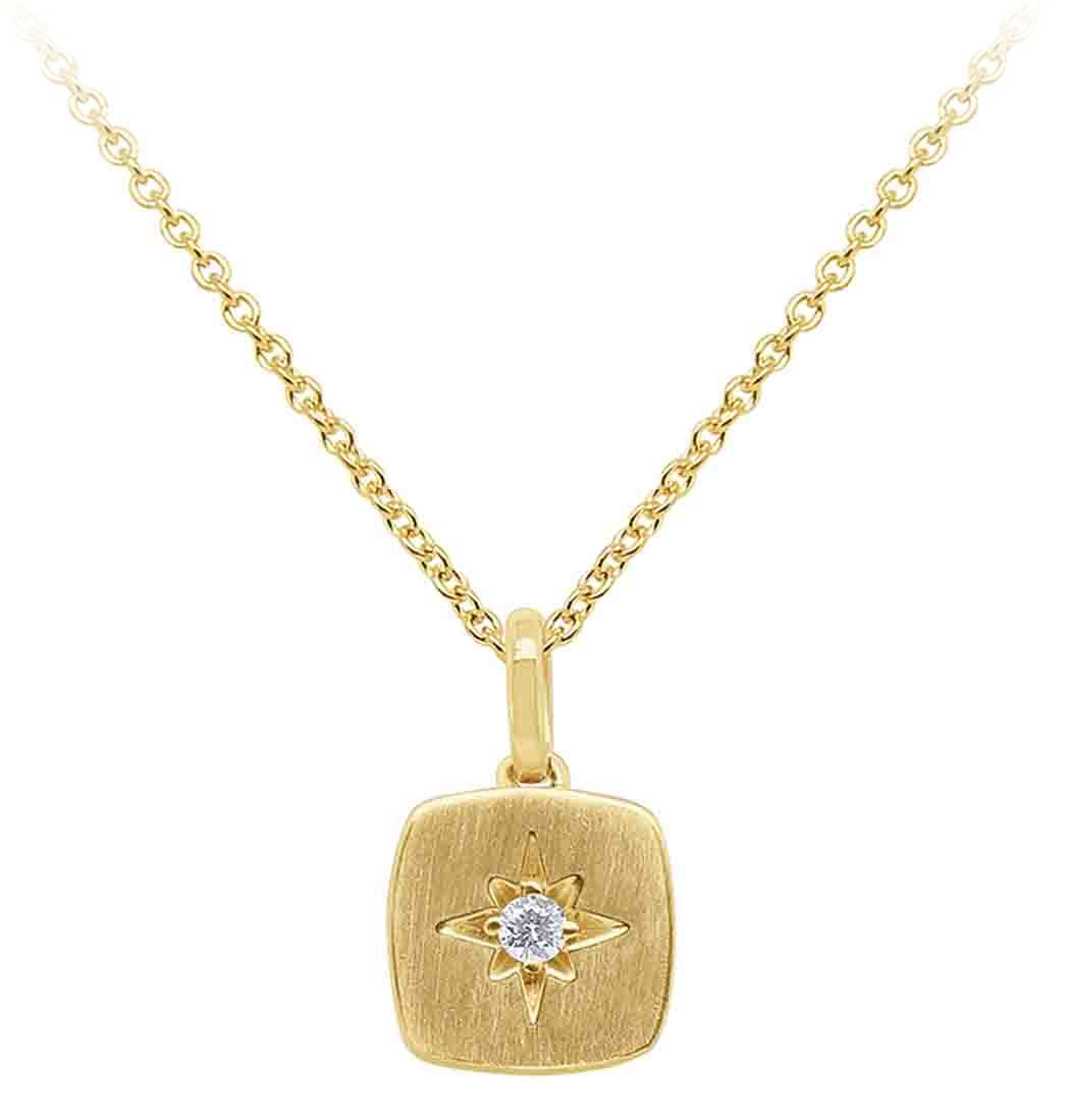 KC Designs 14KYG Northern Star Diamond Necklace
