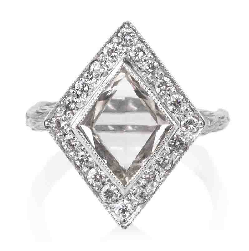 K Brunini 18kwg Kite Pave Diamond Ring
