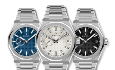 three Zenith watches side by side from the zenith DEFY Skyline collection