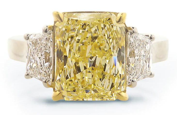Louis Glick 5-ct Fancy Yellow Starburst Diamond Ring