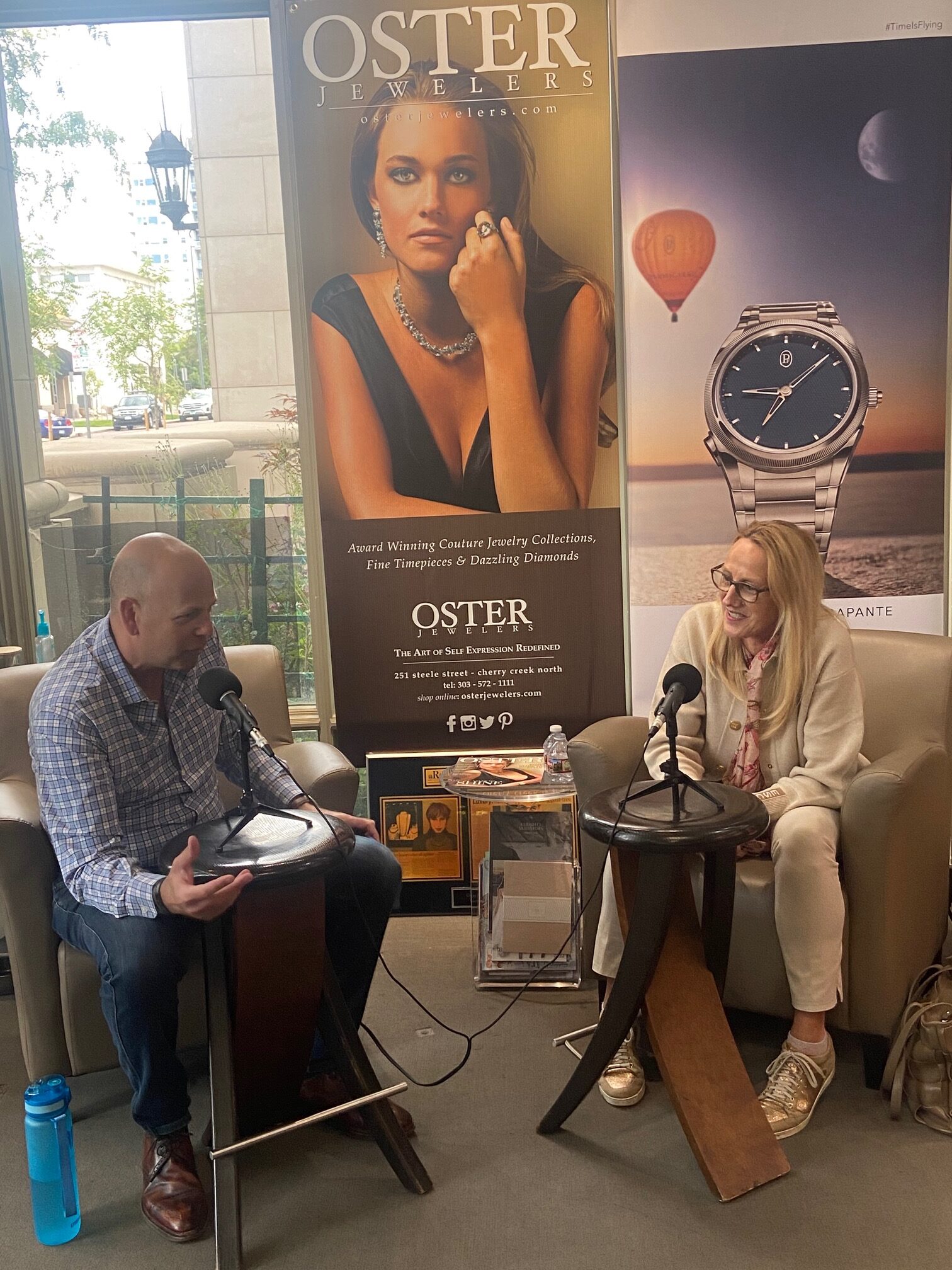 Jeremy Oster interviewing Christine Hutter