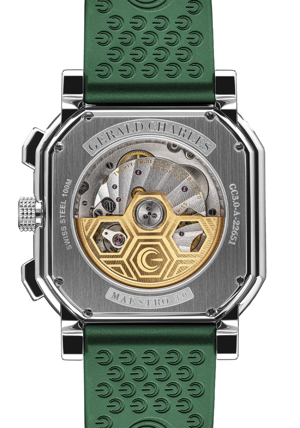 Gerald Charles Maestro 3.0 Chronograph Green - Caseback