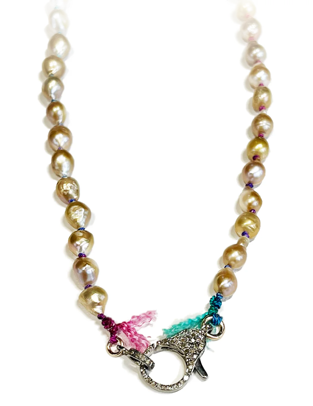 Catherine Michiels South Sea Pearl Necklace with Diamond Clasp