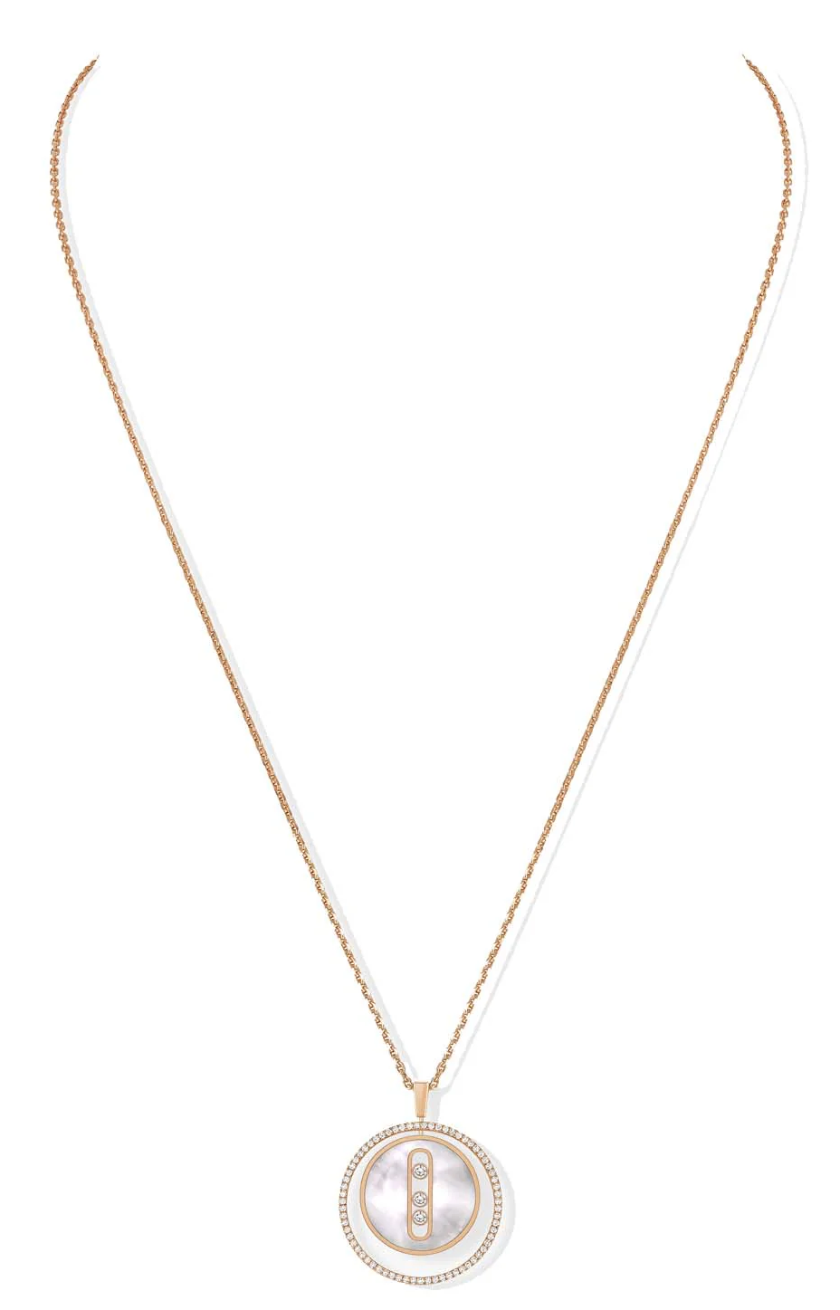 Messika Lucky Move MM MOP 18KRG Diamond Necklace