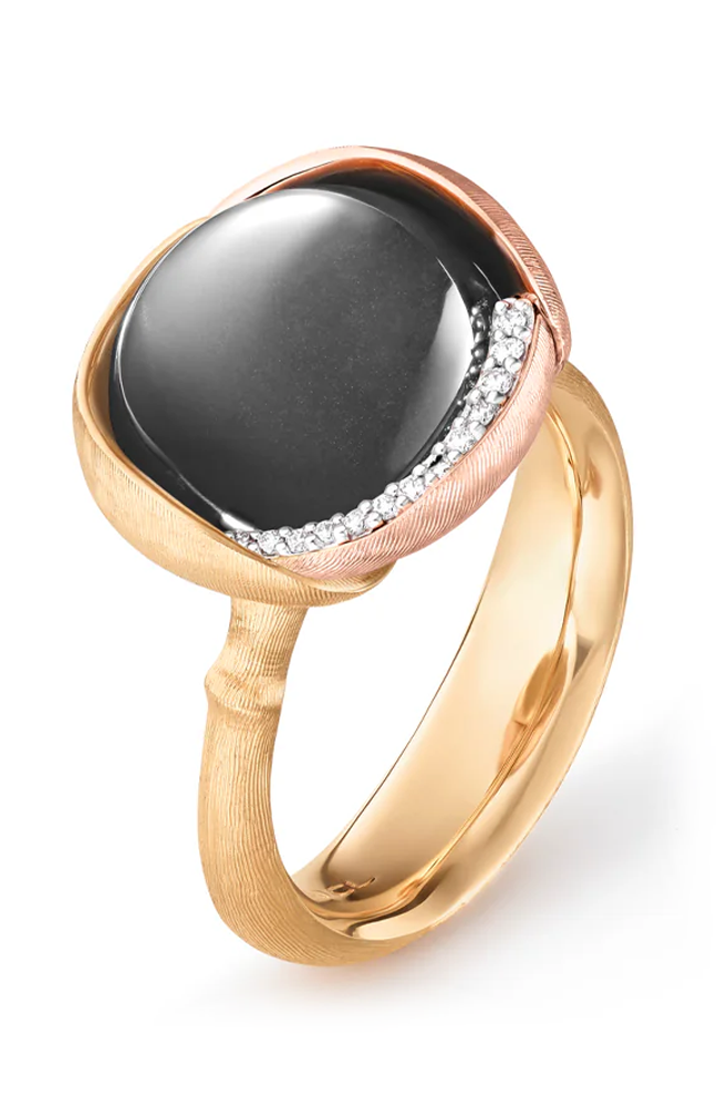 Ole Lynggaard Lotus 3 Diamond & Grey Moonstone Ring-