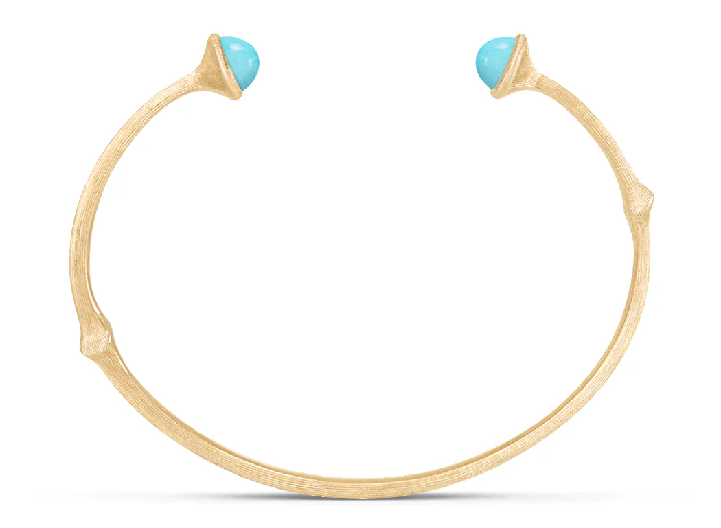 Ole Lynggaard Nature Open 18KYG Turquoise Cuff Bracelet