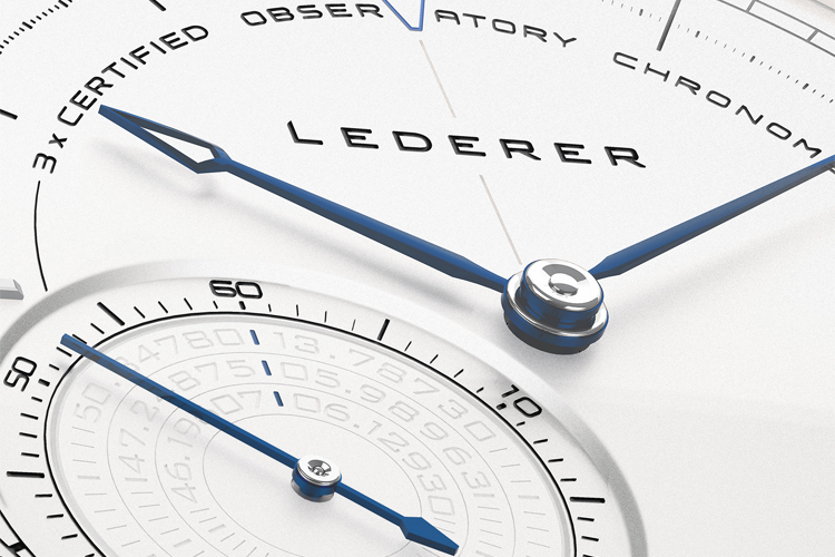 GPHG Nominee Lederer 3 Times Certified Observatory Chronometer - Closeup