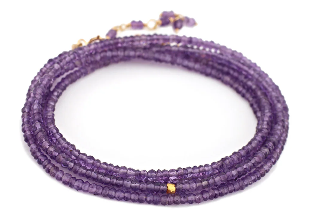 Anne Sportun Amethyst Bead Wrap Bracelet-