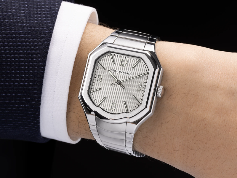 Gerald Charles Masterlink Silver Wrist Shot