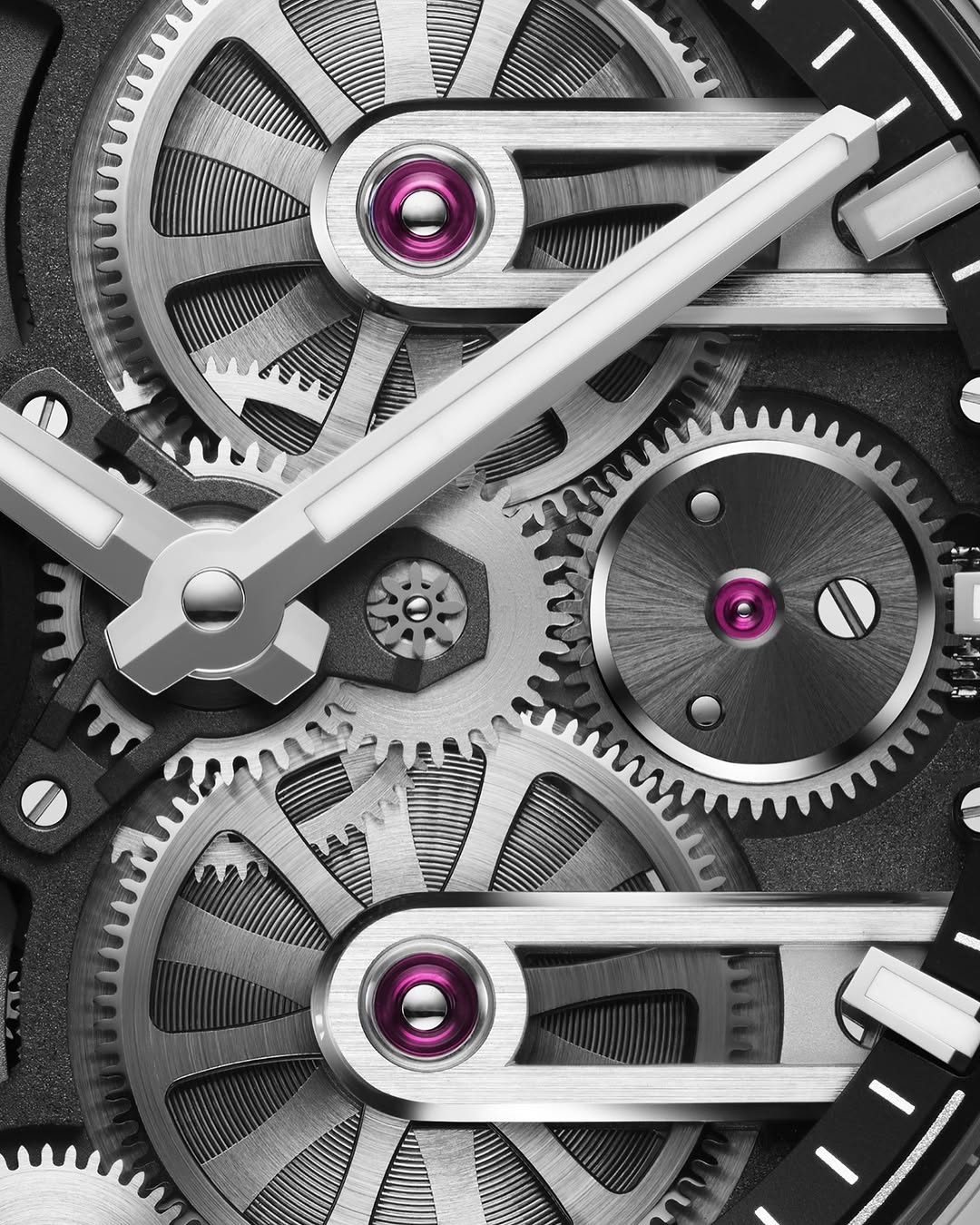 Closeup of the Armin Strom One Week Skeleton Dial