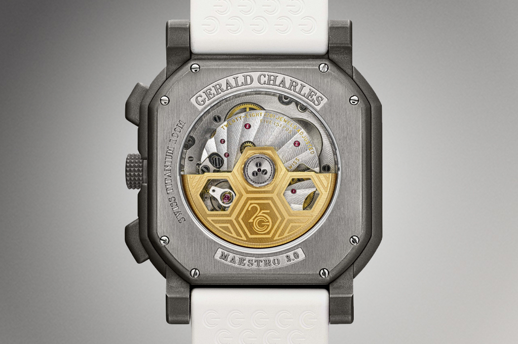Gerald Charles Maestro 3.0 Chronograph Clous de Paris Grey - Caseback