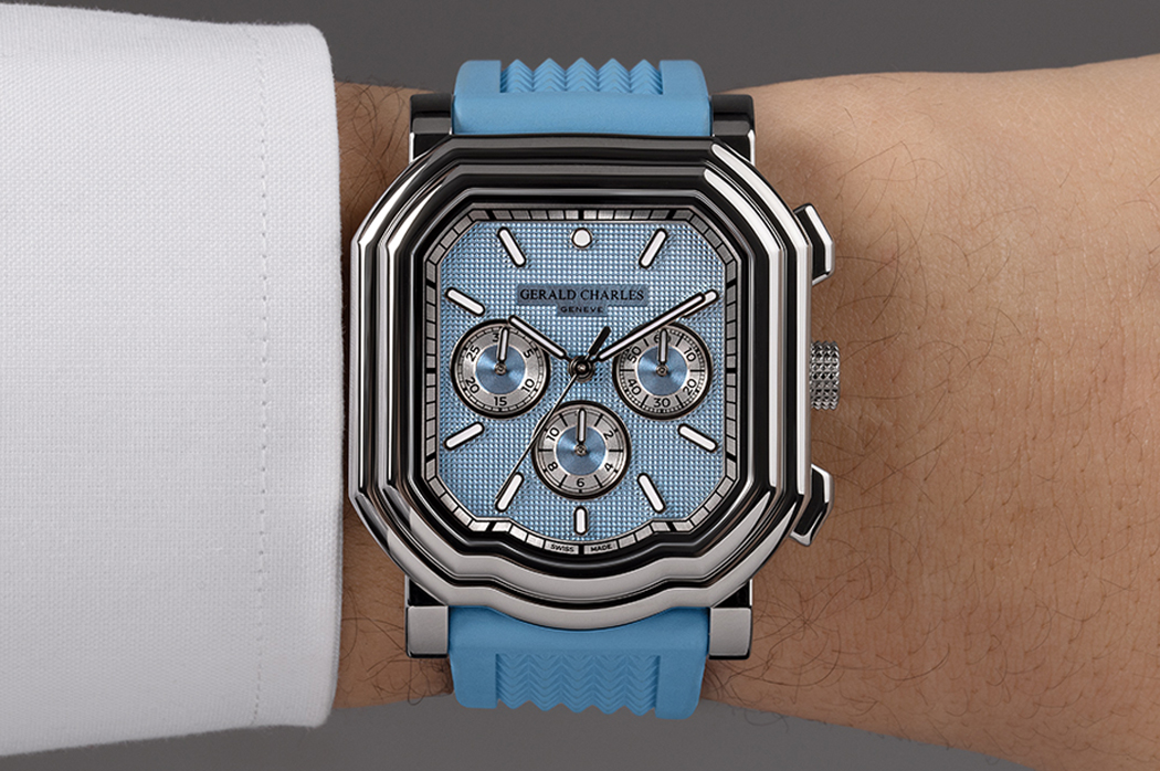 Gerald Charles Maestro 3.0 Chronograph Clous de Paris Ice Blue - Lifestyle