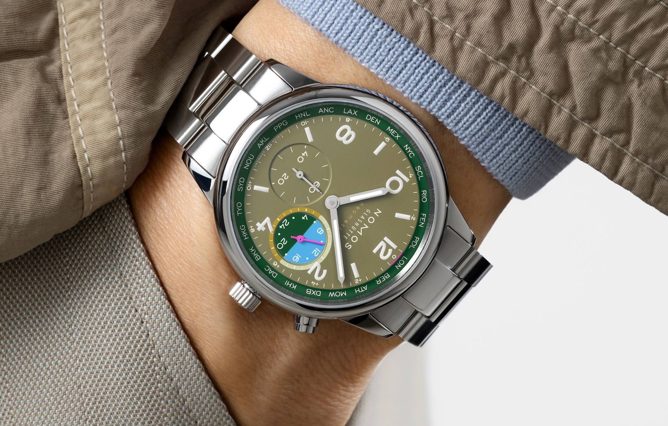NOMOS Club Sport Neomatik Worldtimer Jungle