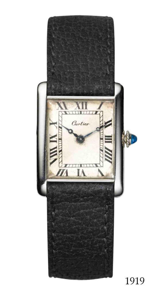 Cartier Tank Watch inspired by the shape of the tanks on the battle field during WWI. 23mmx30mm The thickness was very slim for the time at 6mm