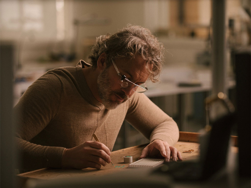 Alexandre Beauregard Inspecting petals of precious gemstones