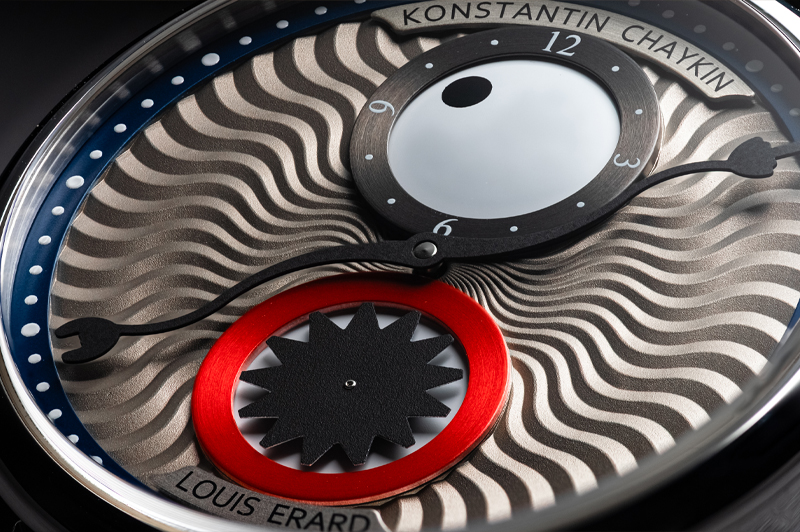 Le Régulateur Louis Erard x Konstantin Chaykin III Blue Time Eater - Closeup