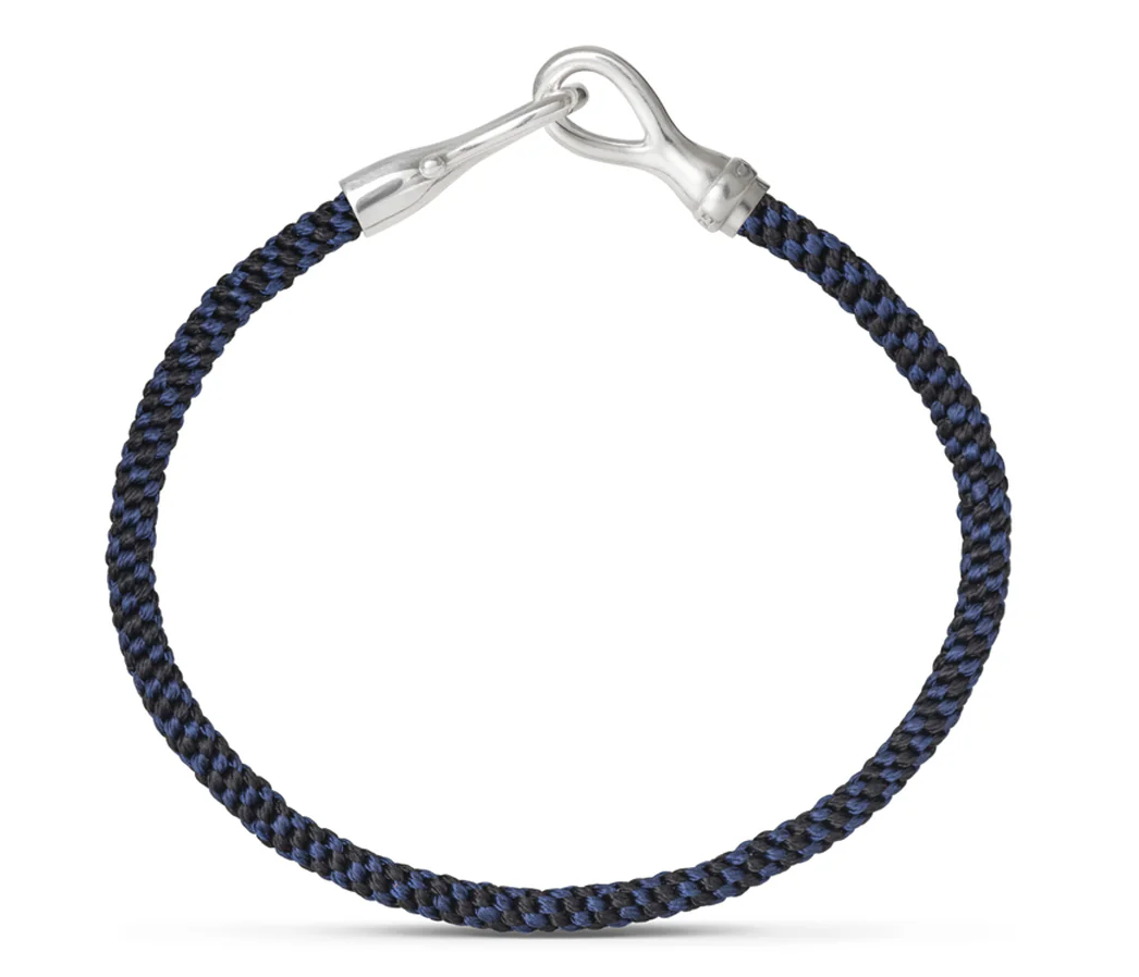 Ole Lynggaard Life Sterling Silver Midnight Blue Rope Bracelet