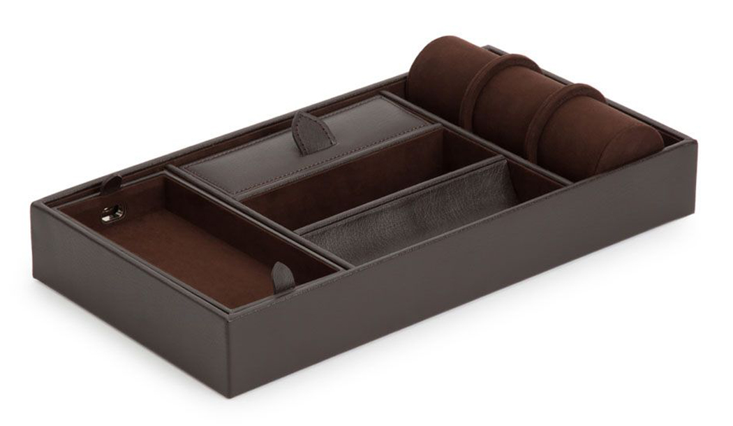 Wolf Blake Brown Valet Tray with Cuff