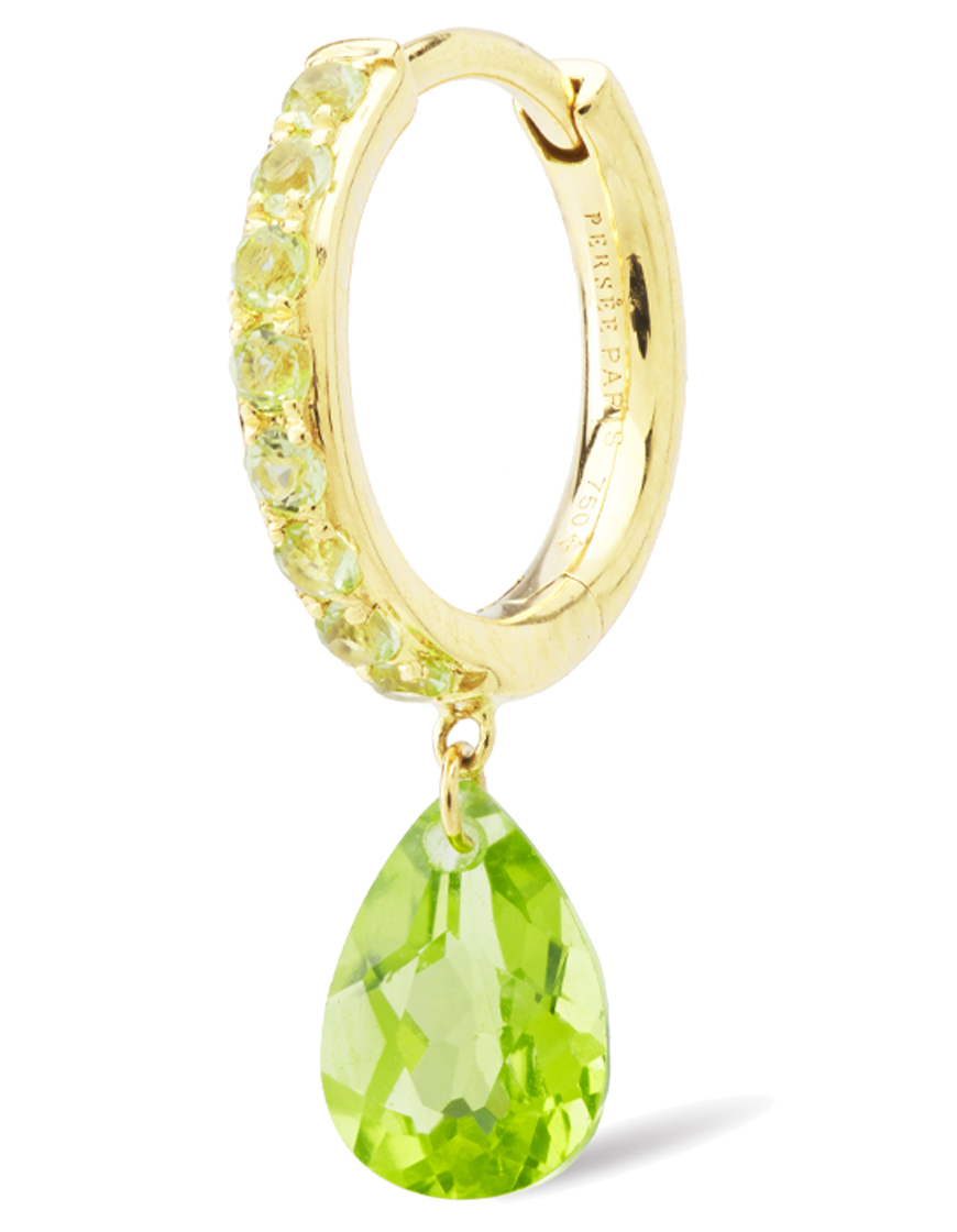 Persée Paris 18KYG Chakras Amethyst Hoop Earring