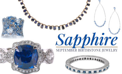 September Sapphire Birthstone Jewelry Banner