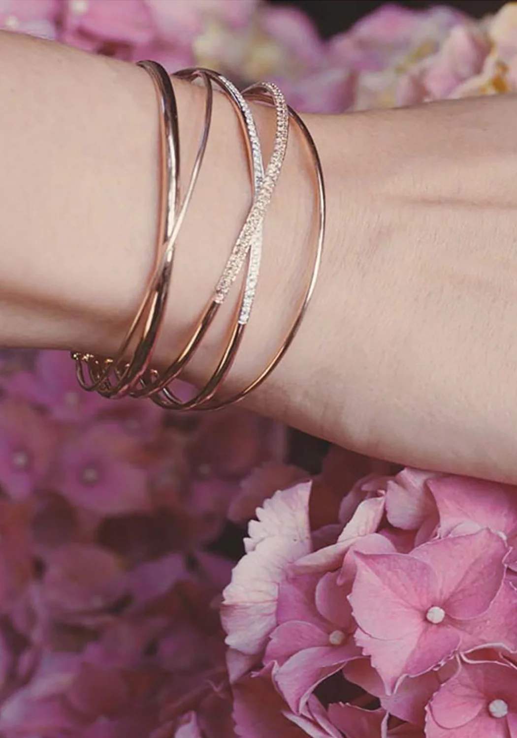 K. Di Kuore 18KWG Brown & White Diamond Bracelet