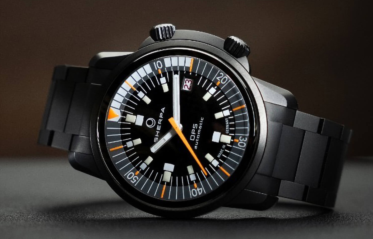 Sherpa OPS on DLC Black Stainless Steel Bracelet