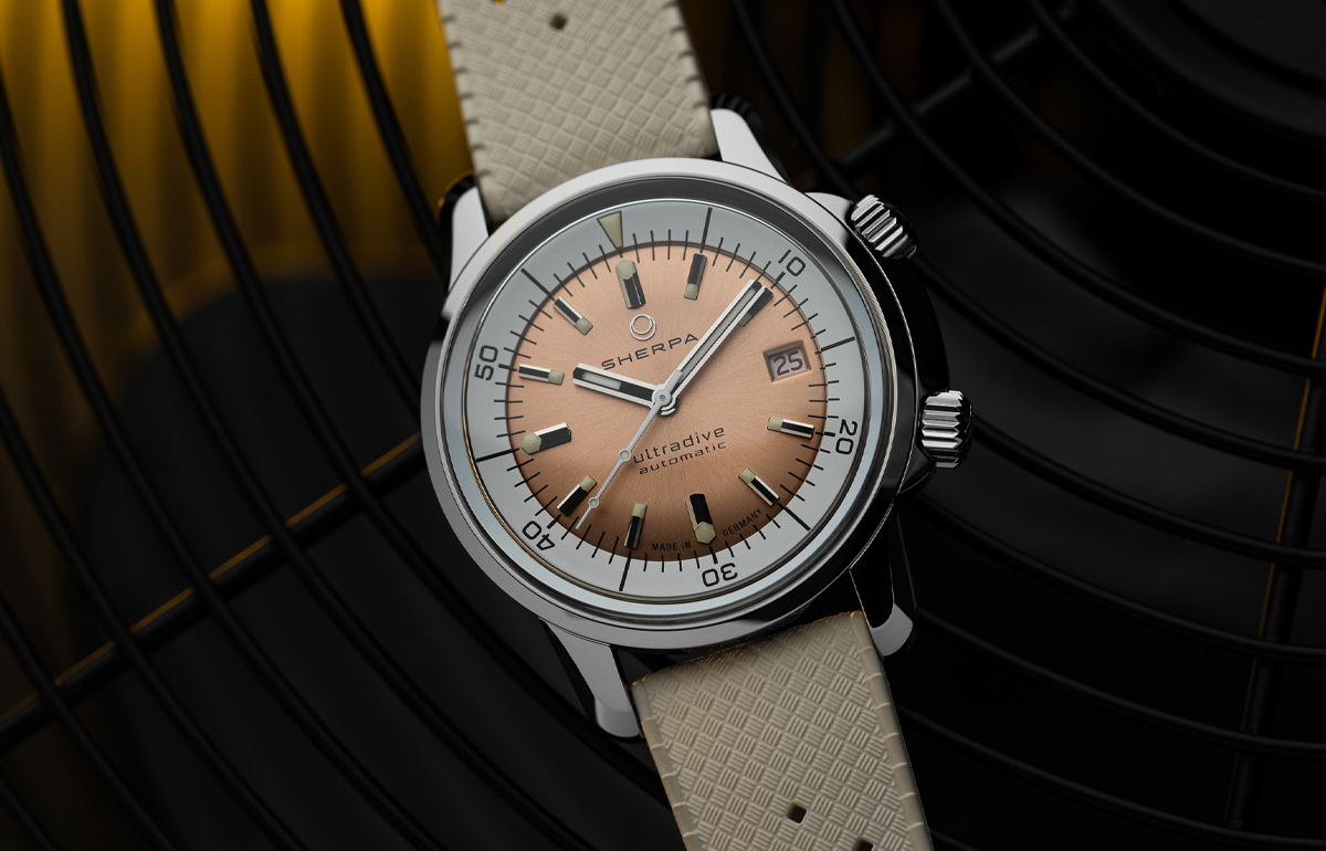 Sherpa Ultradive Sun on Ivory Rubber Strap