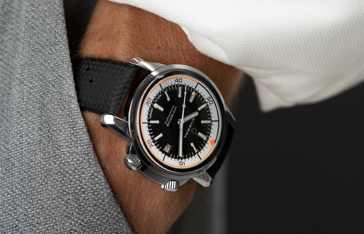 Sherpa Ultradive on Black Rubber Strap
