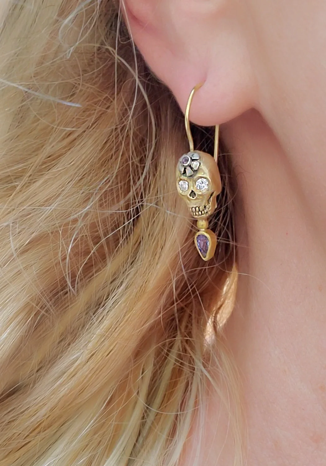 Melinda Risk Skull Dangle Earrings