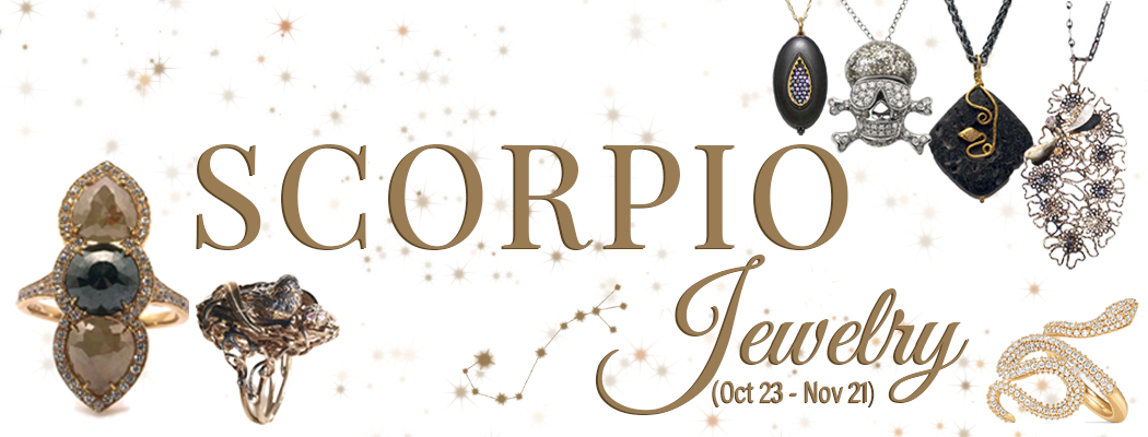 Zodiac Jewelry Banner - Scorpio- Website Banner