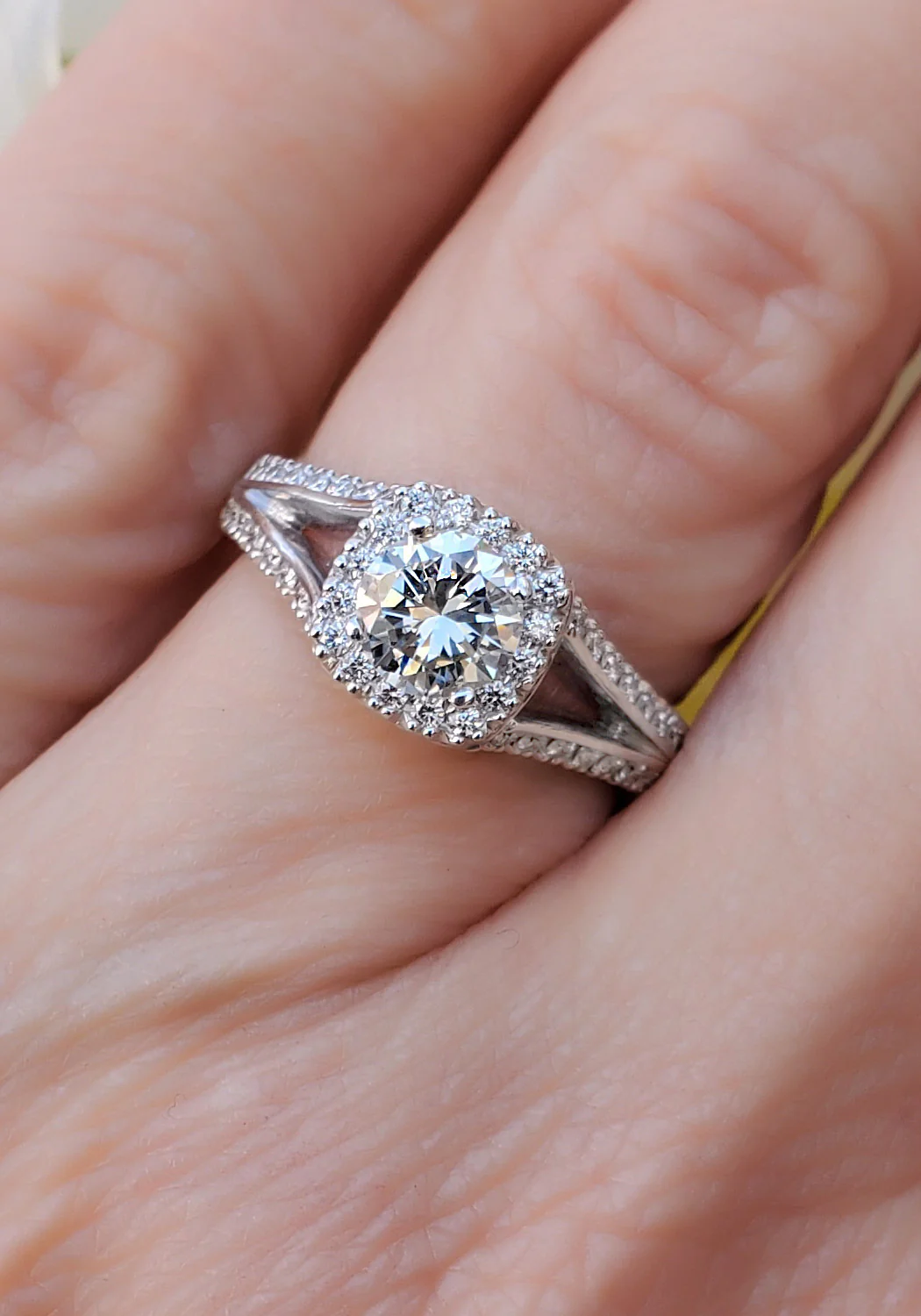 Precision Set Split Shank Diamond Ring