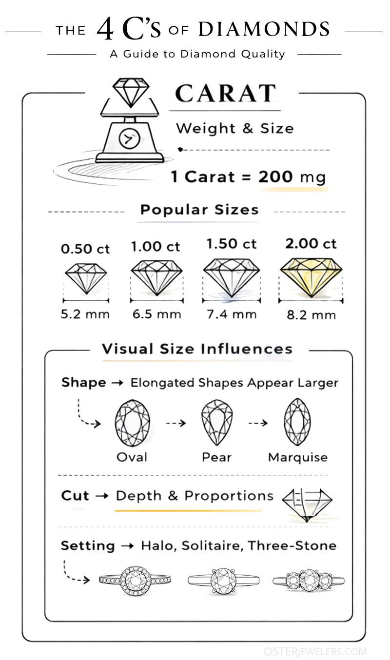 The 4 Cs of Diamonds - Carat