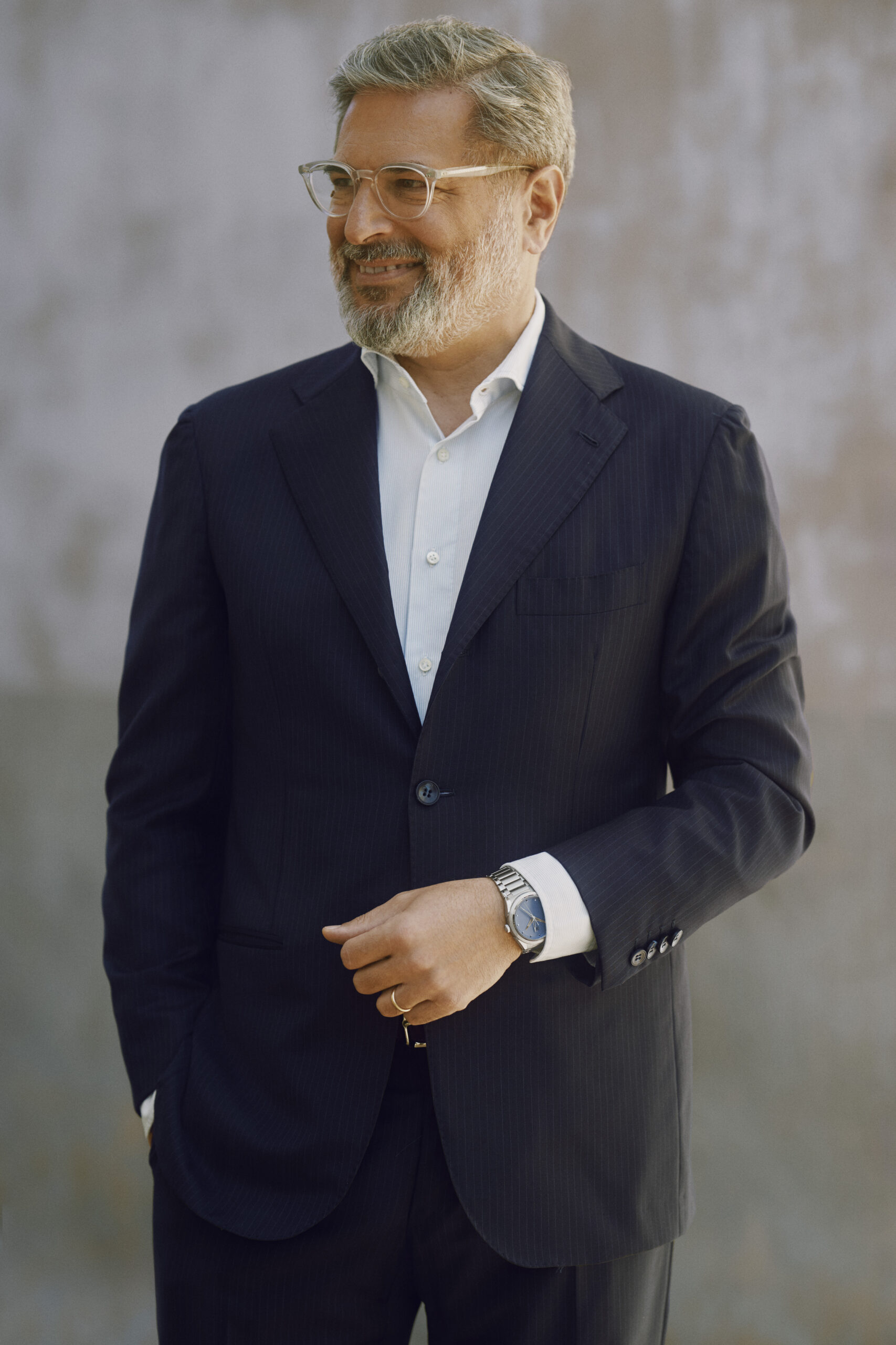 Guido Terreni, CEO of Parmigiani Fleurier wearing the Tonda PF Chronographe Mysterieux