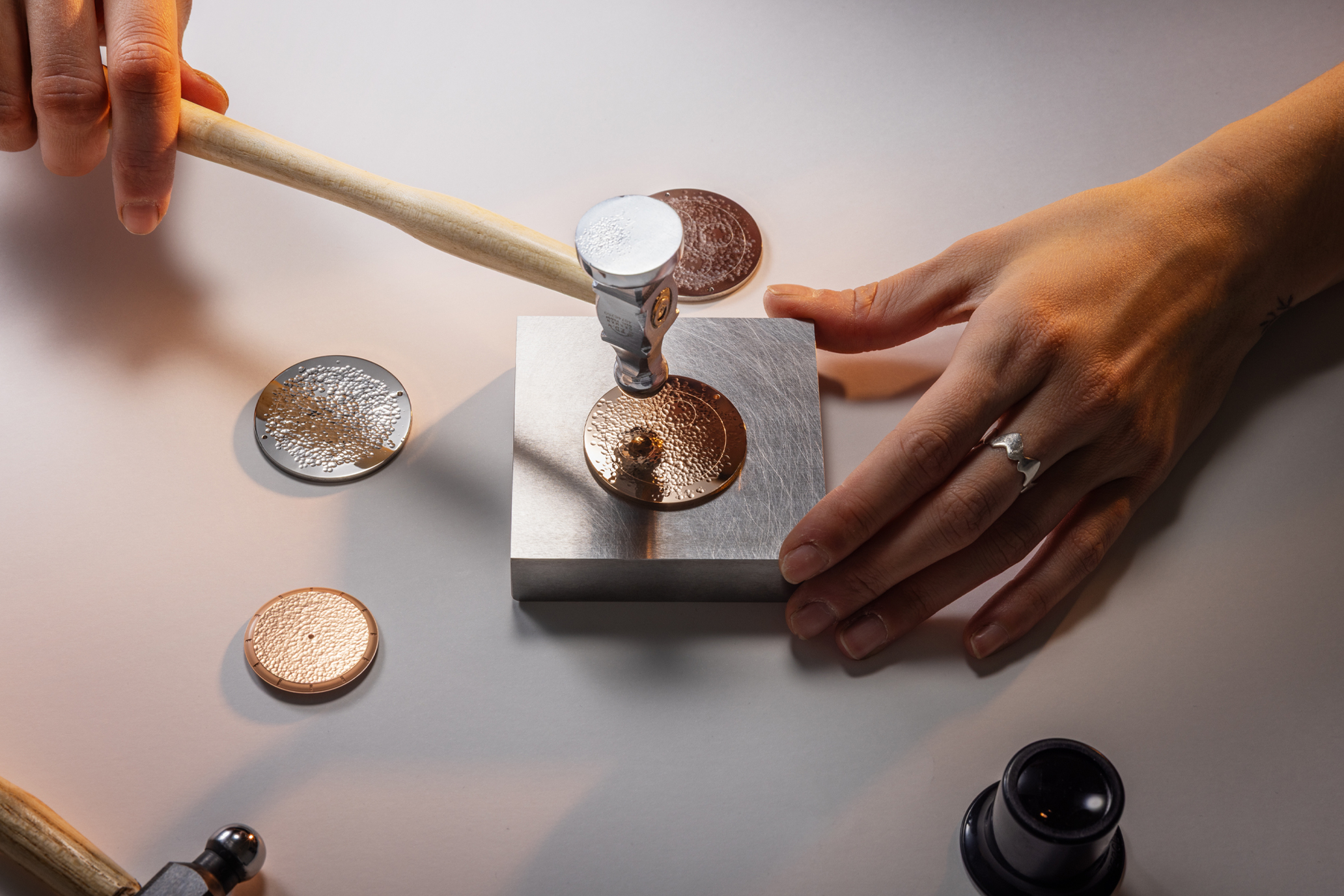 Making of the Toric Anniversaire Hand-Hammered Dial