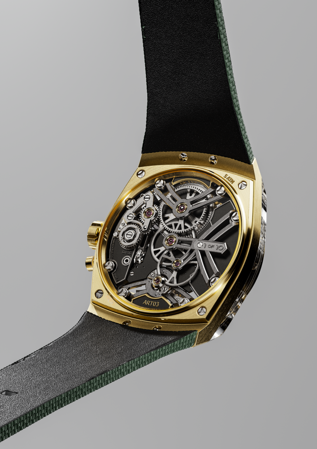 Caseback of the Artime ART01-3N