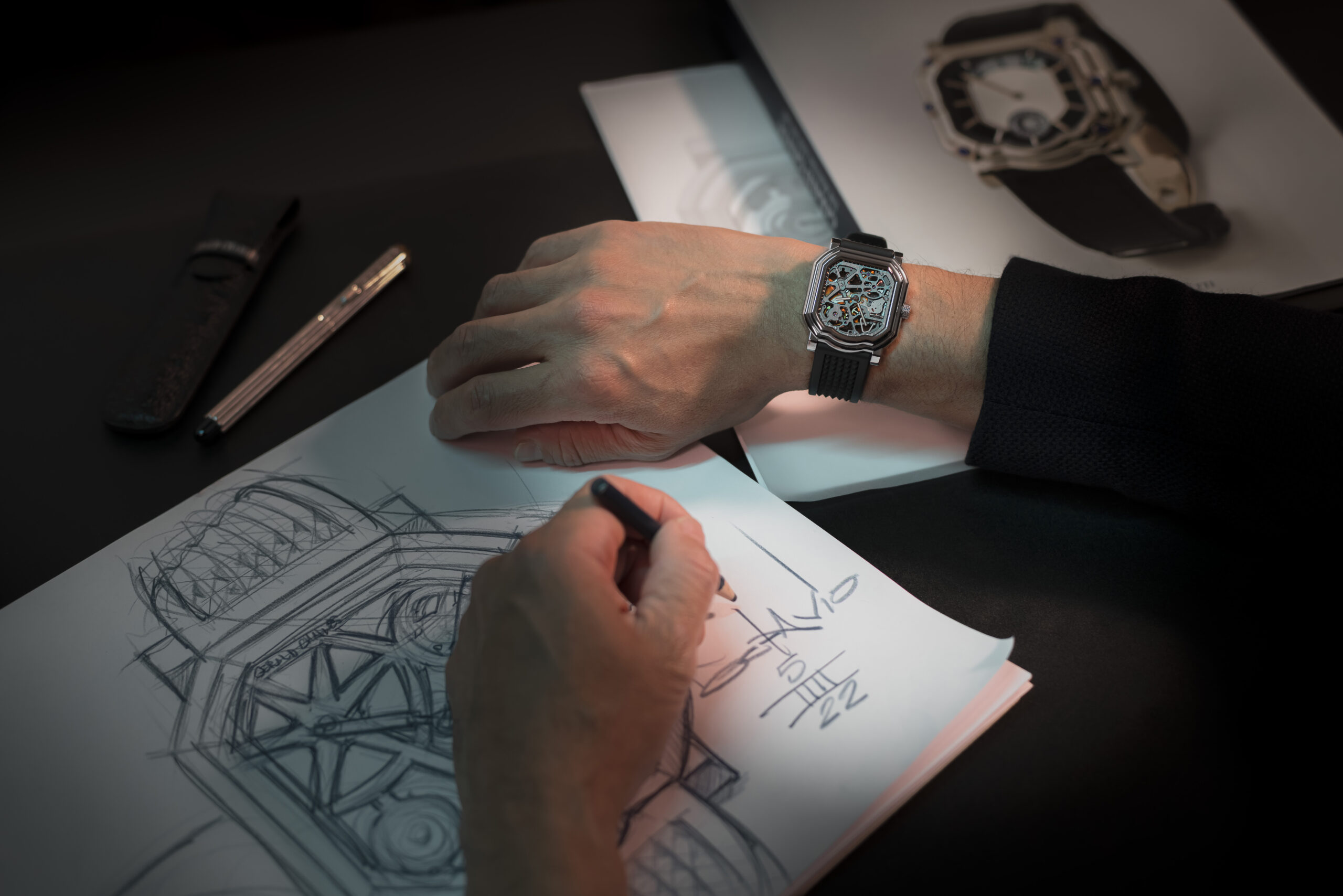 Octavio designing the Maestro 8.0 Squelette