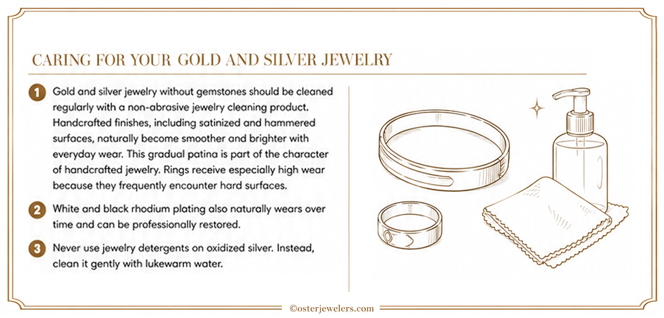 Infographic on caring for Your Gold & Silver