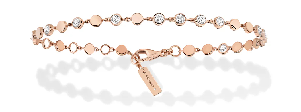Messika D-Vibes 18KRG Small Bezel Diamond Bracelet