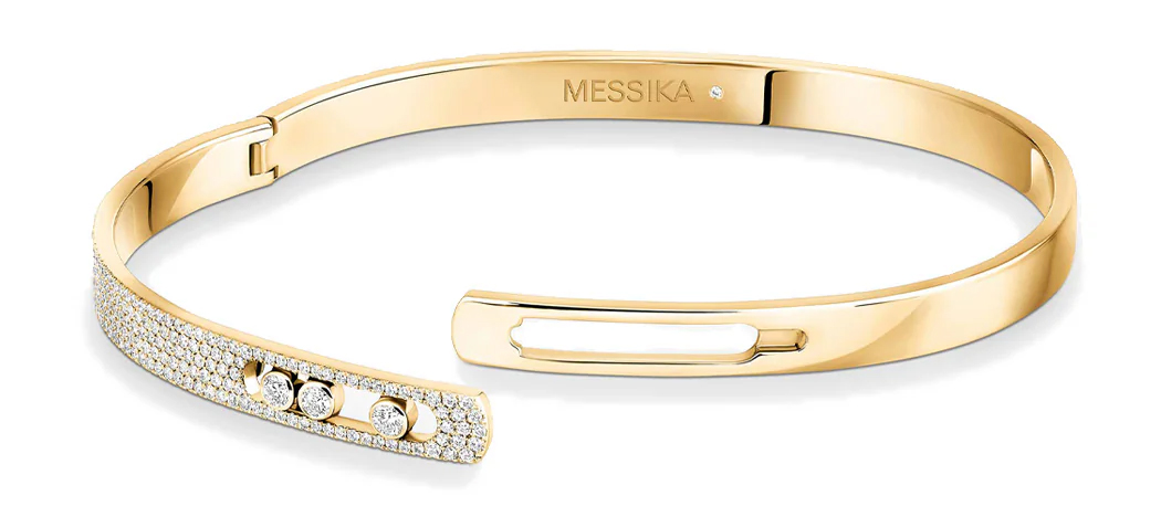 Messika Move Noa SM 18KYG Pavé Diamond Bangle