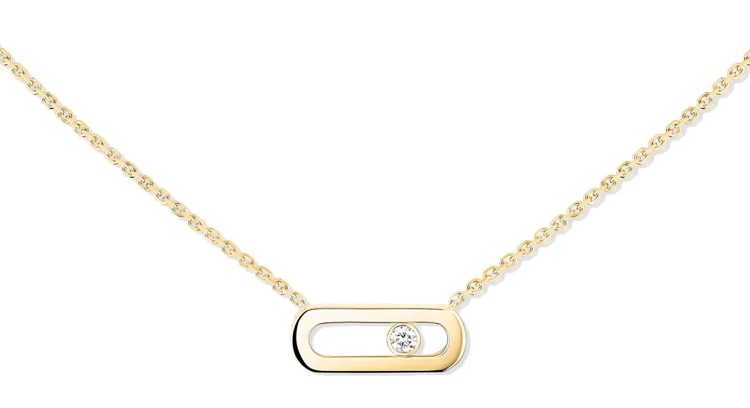 Messika Move Uno 18K Yellow Gold Diamond Necklace